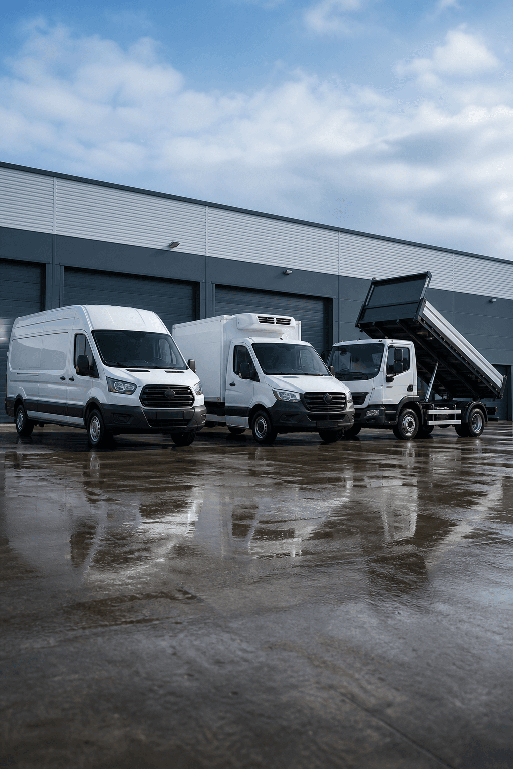 Range of commercial van body types available for tailored leasing