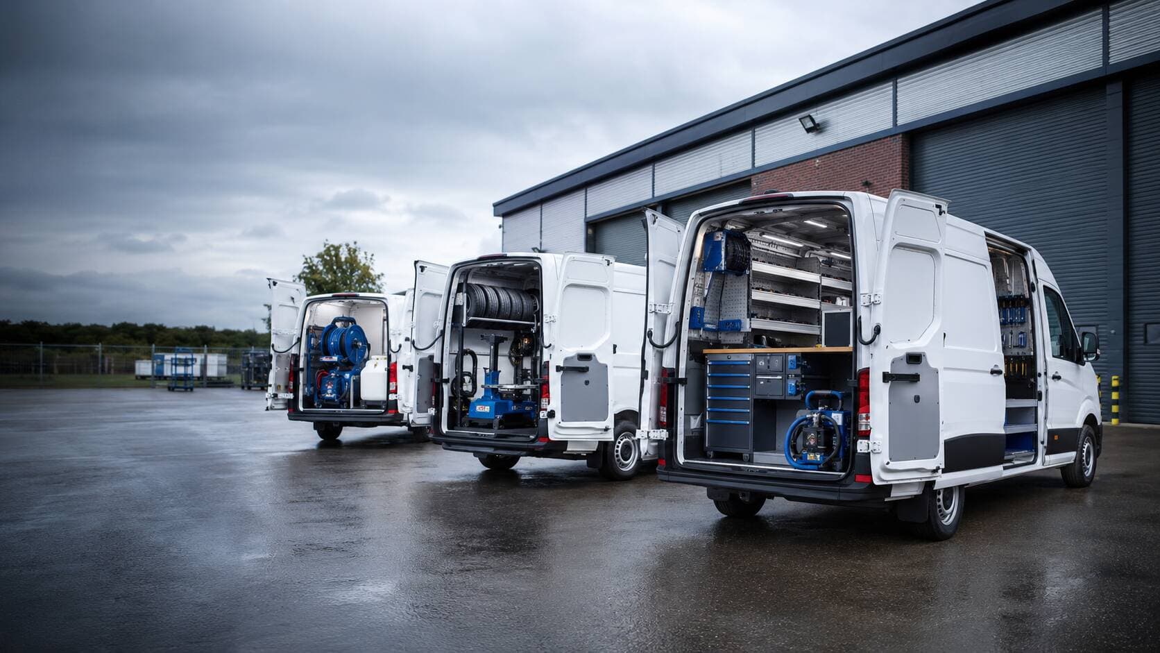 Fleet of purpose-built mobile workshop and service vans